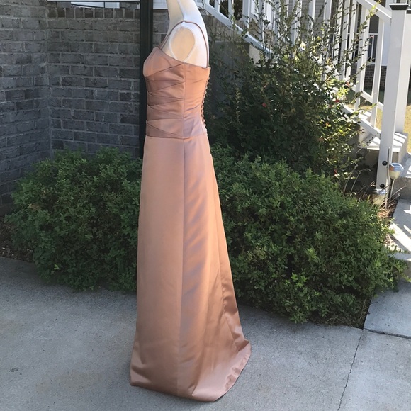 Size 6 Bella Formals Bronze Bridesmaid Dress - Picture 5 of 8